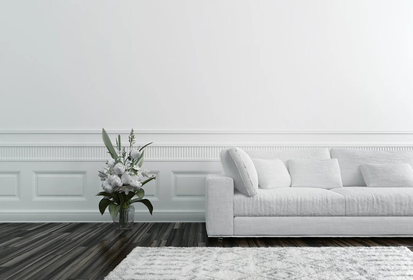 Dynamic Rugs Nordic 7433 White Silver Contemporary Machine-Made Rug