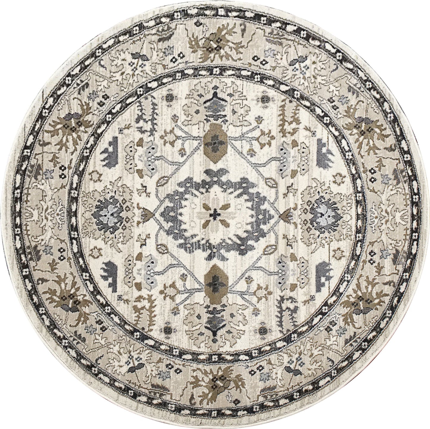 Dynamic Rugs Yazd 8531 Ivory Traditional Machine-Made Rug