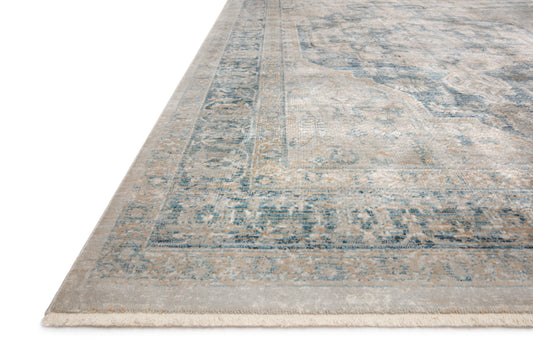 Magnolia Home by Joanna Gaines x Loloi Elise Neutral Blue Traditional