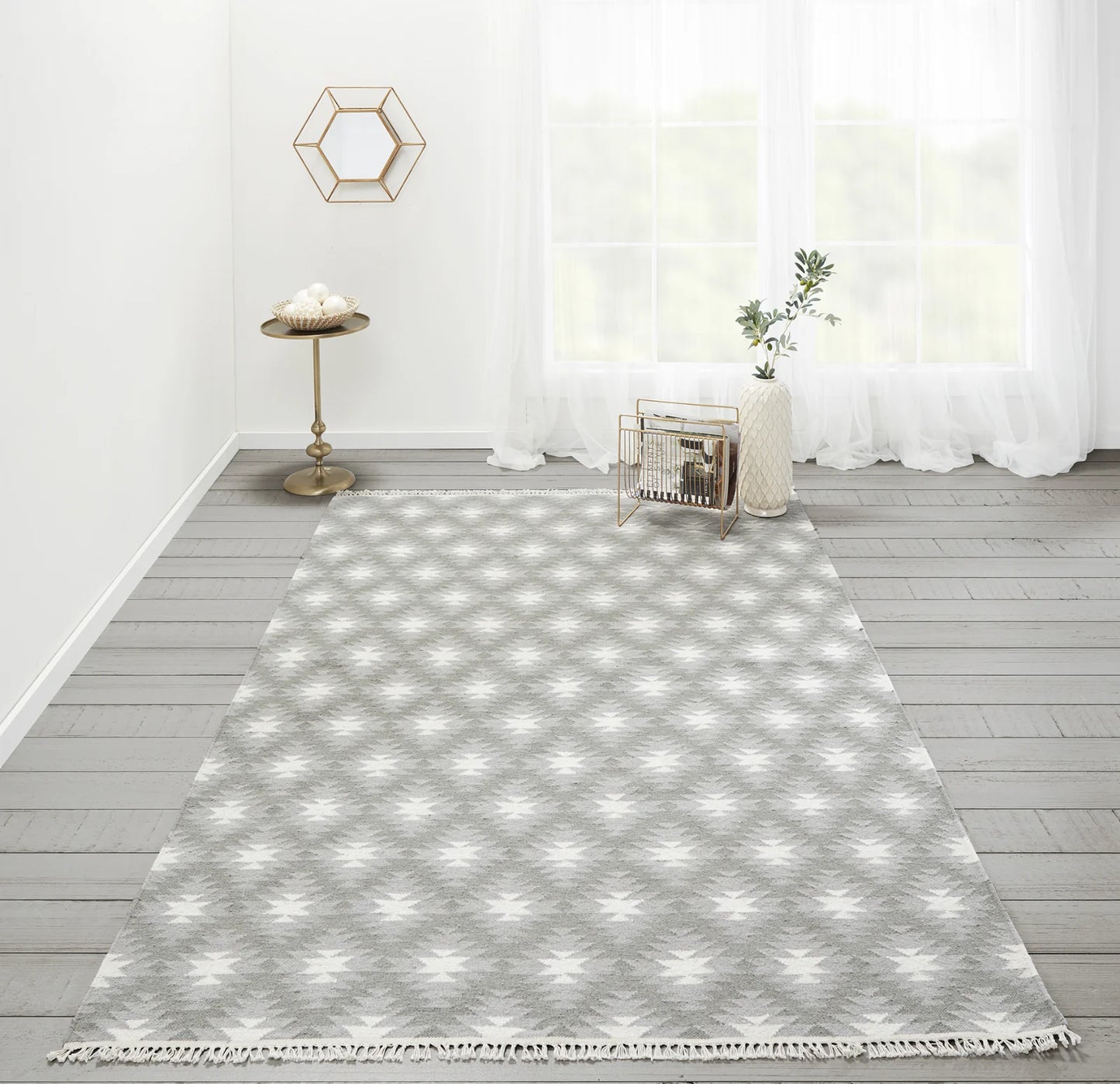 Erin Gates Thompson THO10 Grey Contemporary Hand Woven Rug