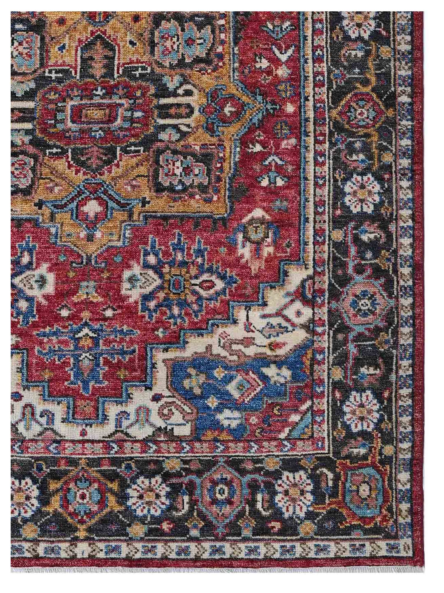 Artisan Felicity Red Charcoal Transitional Knotted Rug