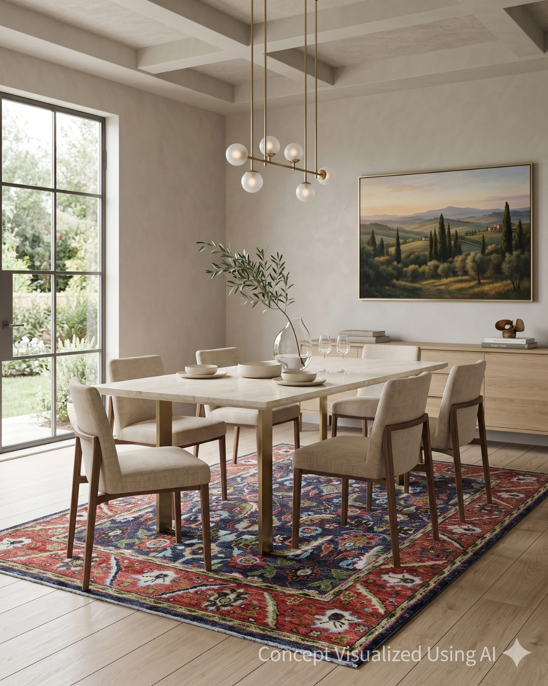 Artisan Felicity FB-477 Charcoal Traditional Knotted Rug for Diningroom