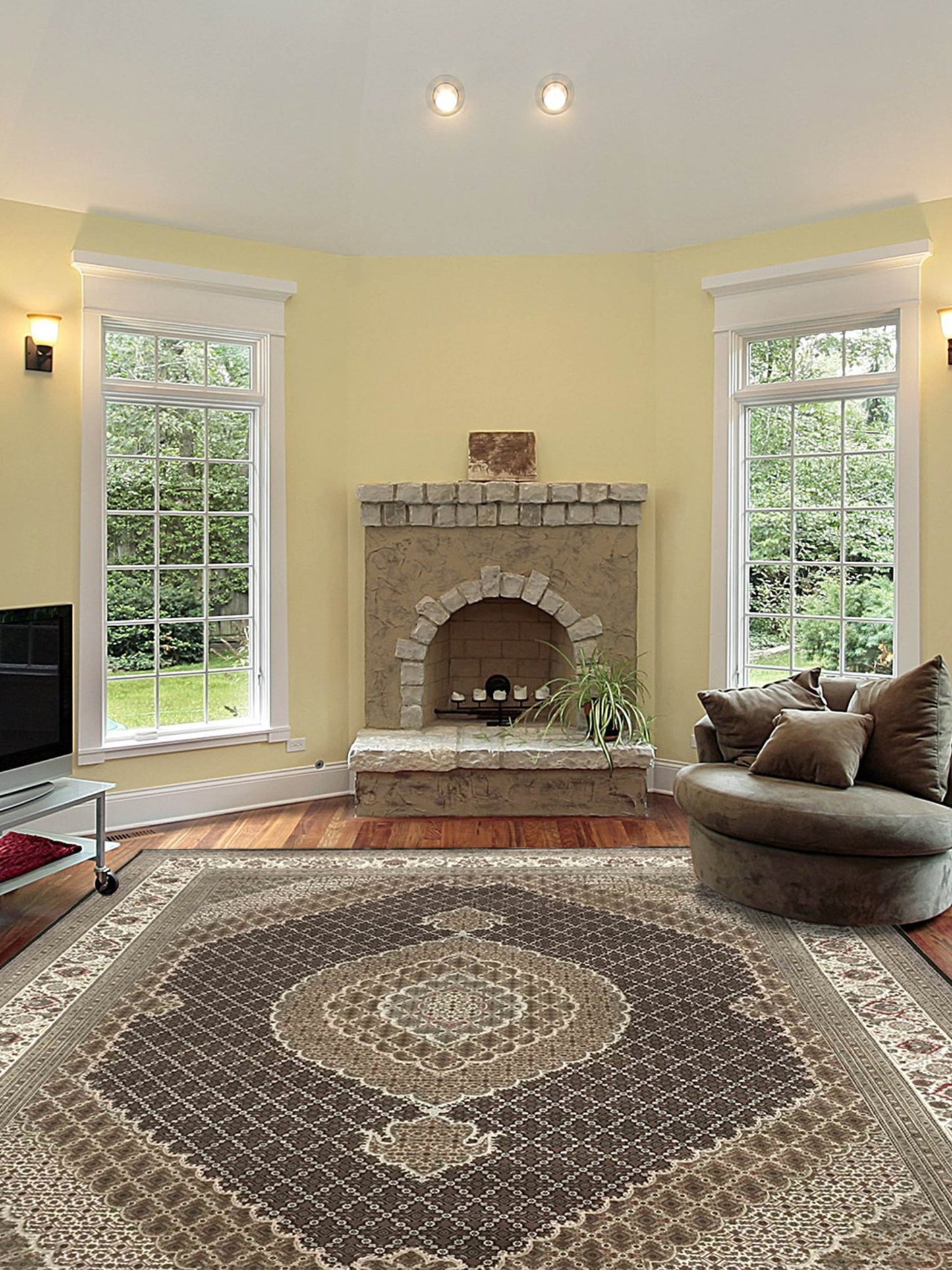 Artisan Michelle Black Ivory Traditional Knotted Rug - Rugs - Artisan - Atlanta Designer Rugs