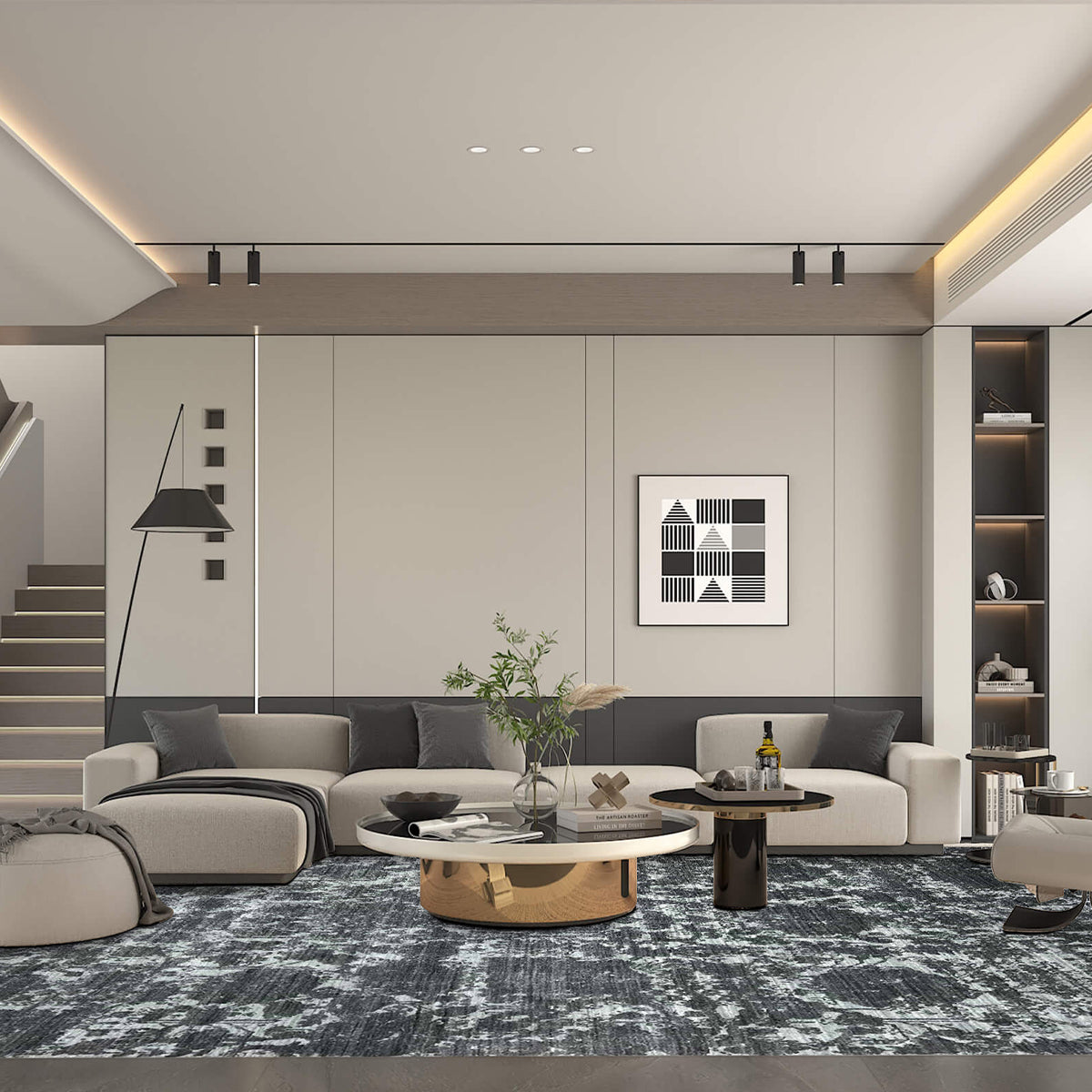 Artisan Luxus FL-1017 Grey Modern Loom Rug