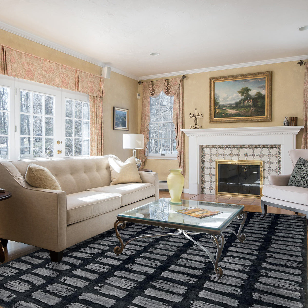 Artisan Frances Charcoal Modern Loom Rugs