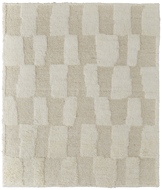 Feizy Ashby 8907F Ivory Beige Transitional/Mid-Century Moder Hand Woven Rug