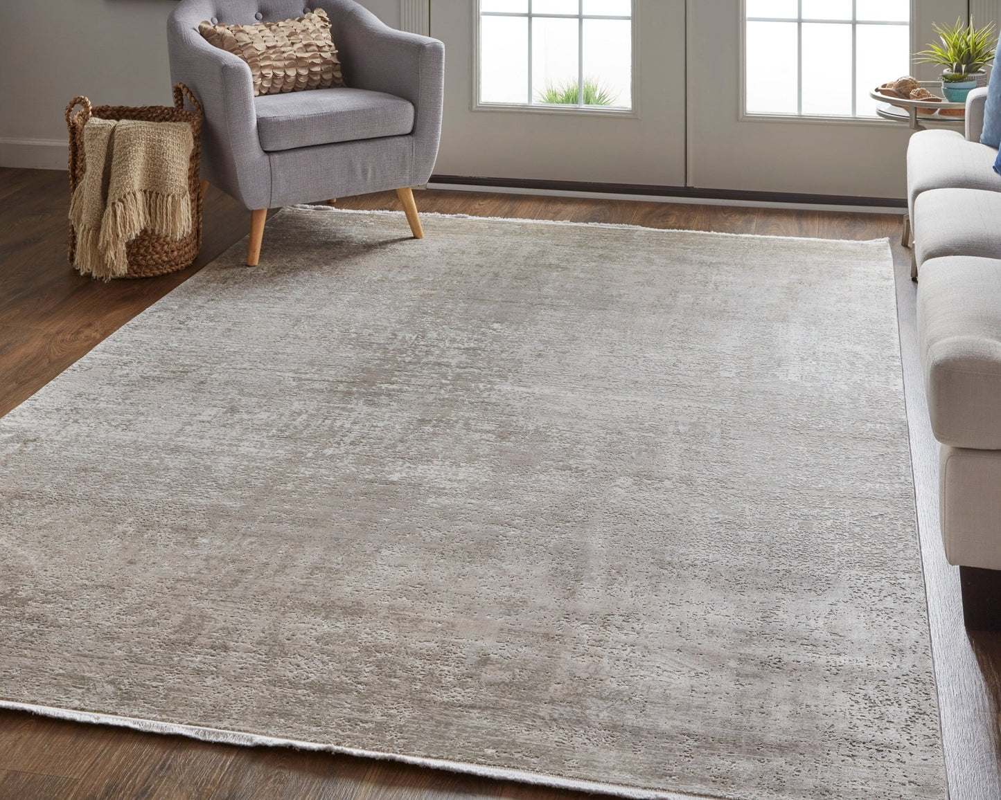 Feizy Cadiz 39FWF Beige Gray Modern/Casual Machine Woven Rug - Rugs - Feizy - Atlanta Designer Rugs