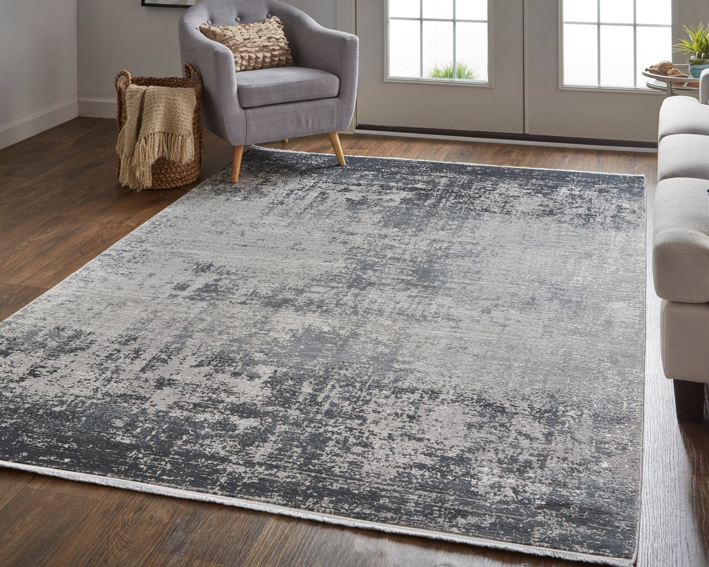 Feizy Cadiz 39FWF Charcoal Black Modern/Casual Machine Woven Rug - Rugs - Feizy - Atlanta Designer Rugs