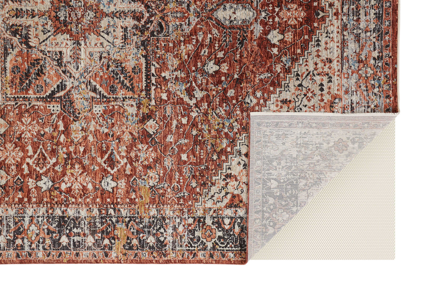 Feizy Caprio 3960F Rust  Transitional/Bohemian & Eclect Machine Woven Rug