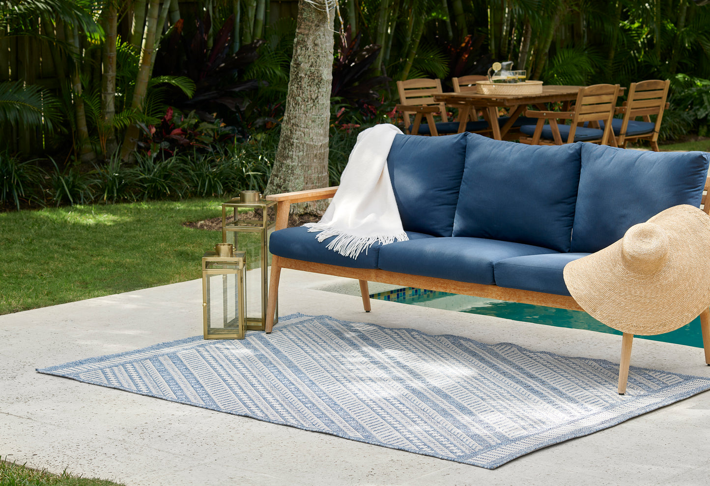 Momeni Hampton Blue Transitional