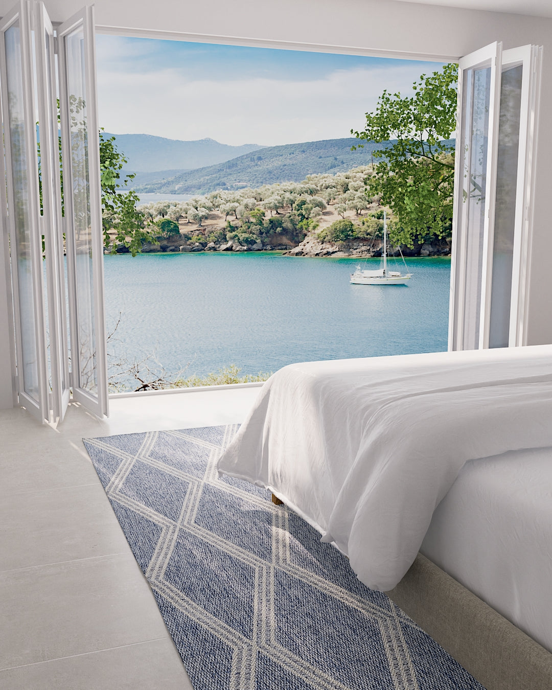 Momeni Hampton Blue Transitional