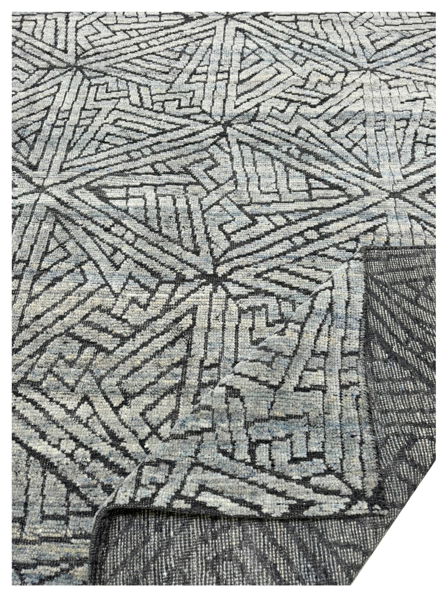 Artisan Harmony Grey Black Contemporary Knotted Rug - Rugs - Artisan - Atlanta Designer Rugs