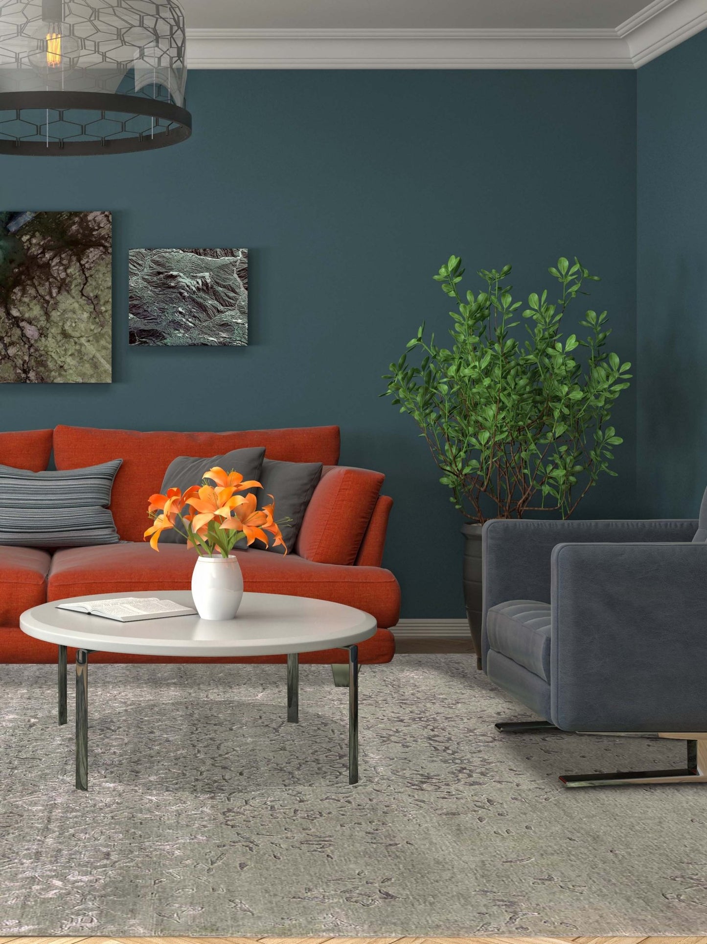 Artisan Teresa Aqua Contemporary Knotted Rug - Rugs - Artisan - Atlanta Designer Rugs