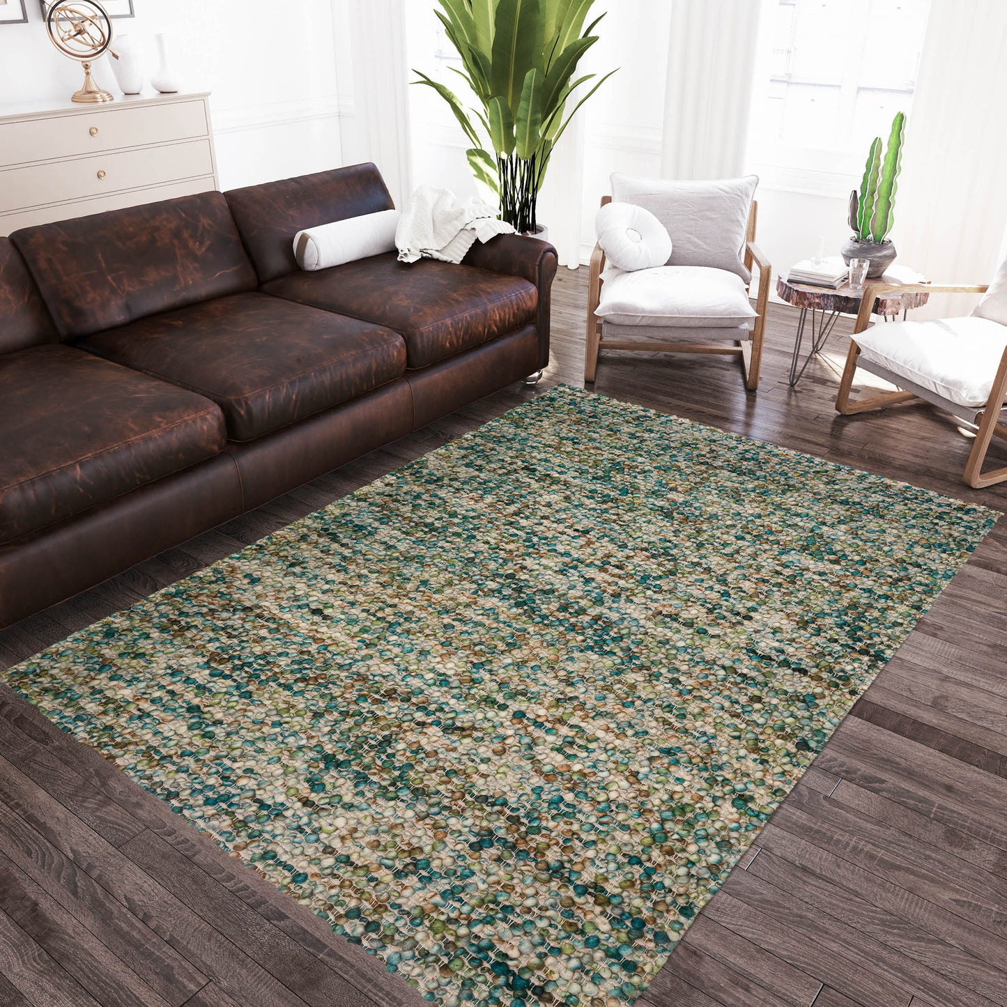 Dalyn Rugs Hanu Teal Transitional