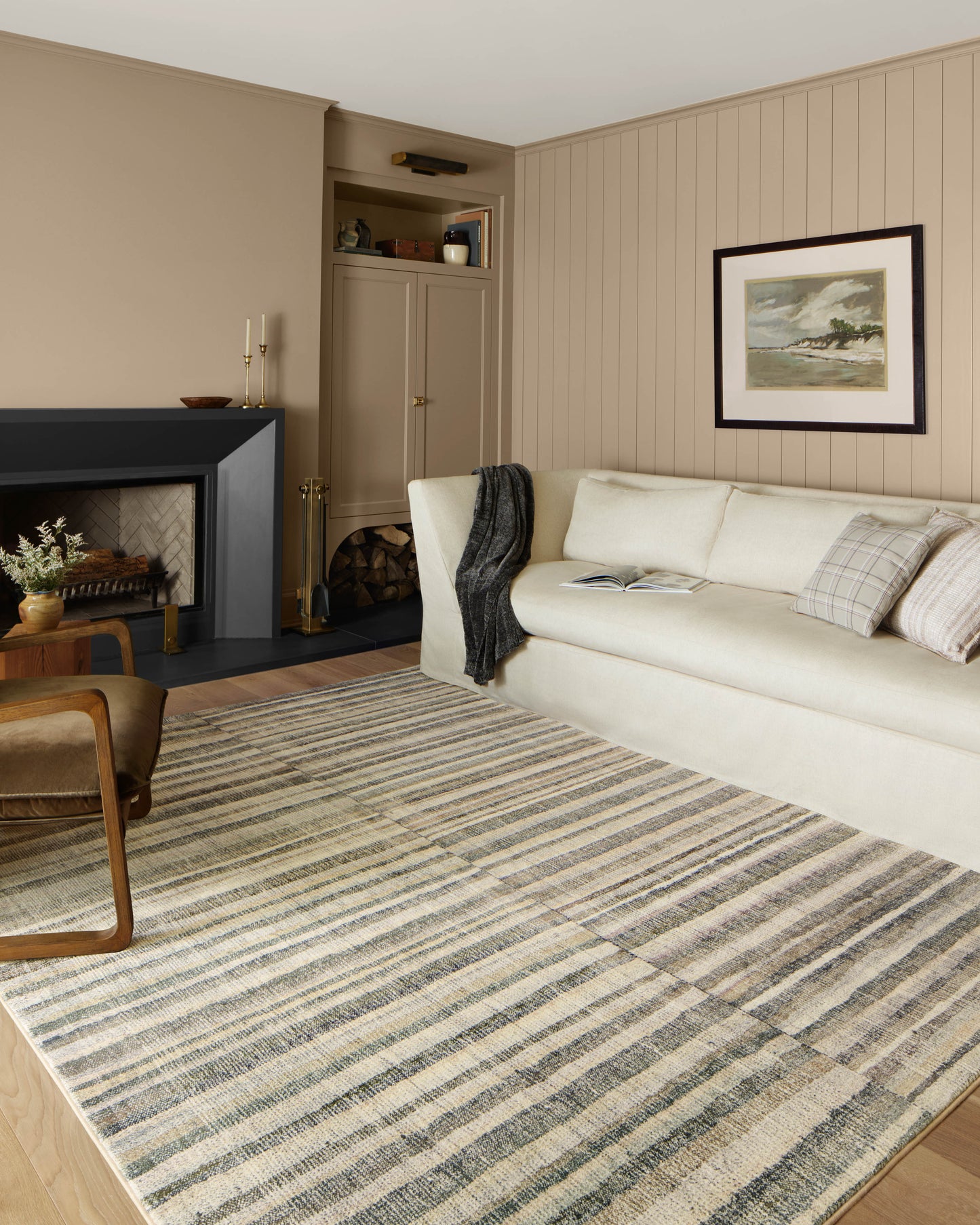 Chris Loves Julia x Loloi Humphrey Natural Moss Contemporary