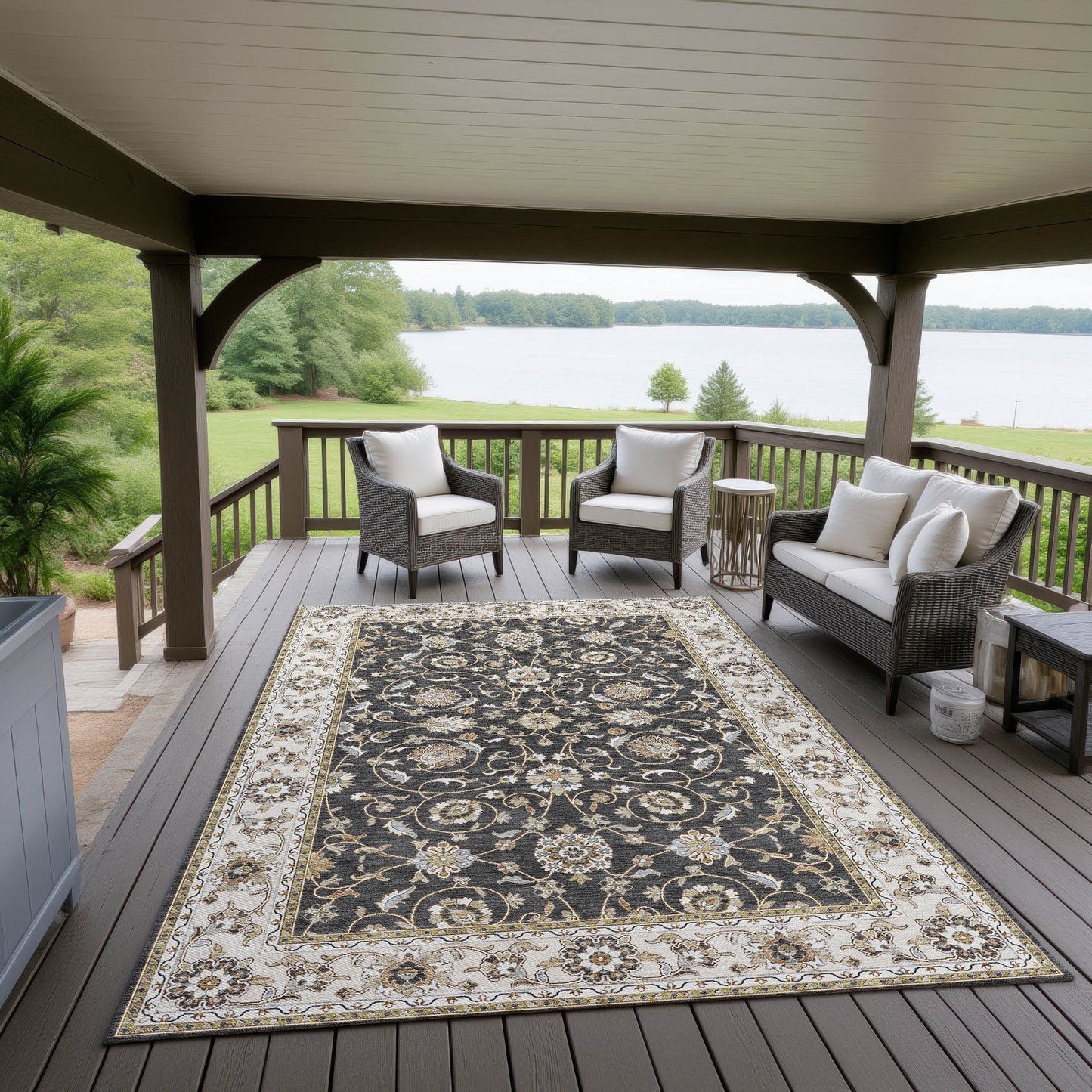 Dalyn Rugs Hatay Black traditional