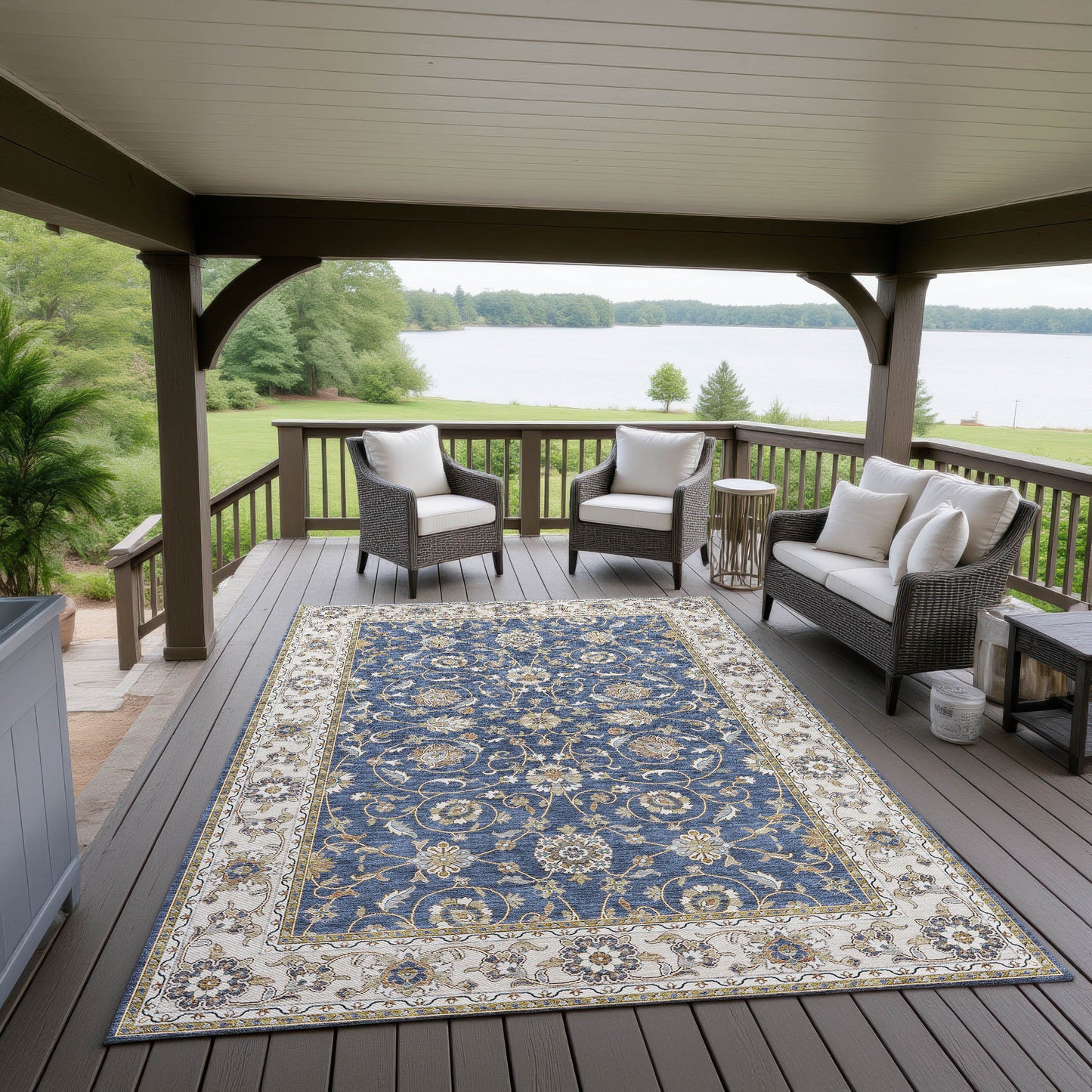 Dalyn Rugs Hatay Navy traditional