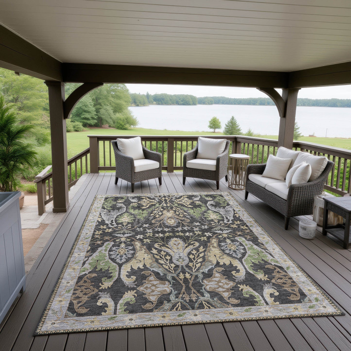 Dalyn Rugs Hatay Black traditional