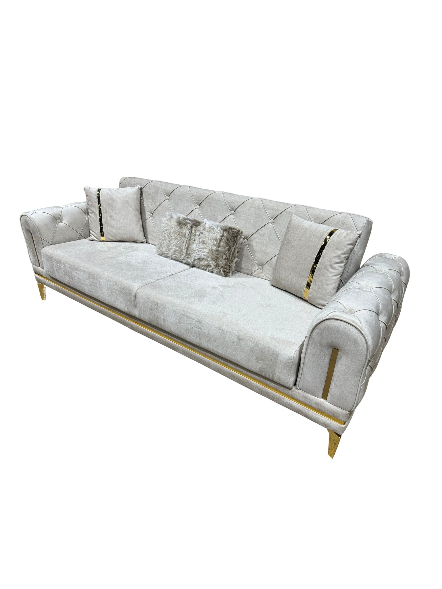 Eclectic Home Sofa Helena Off White 3 Seater