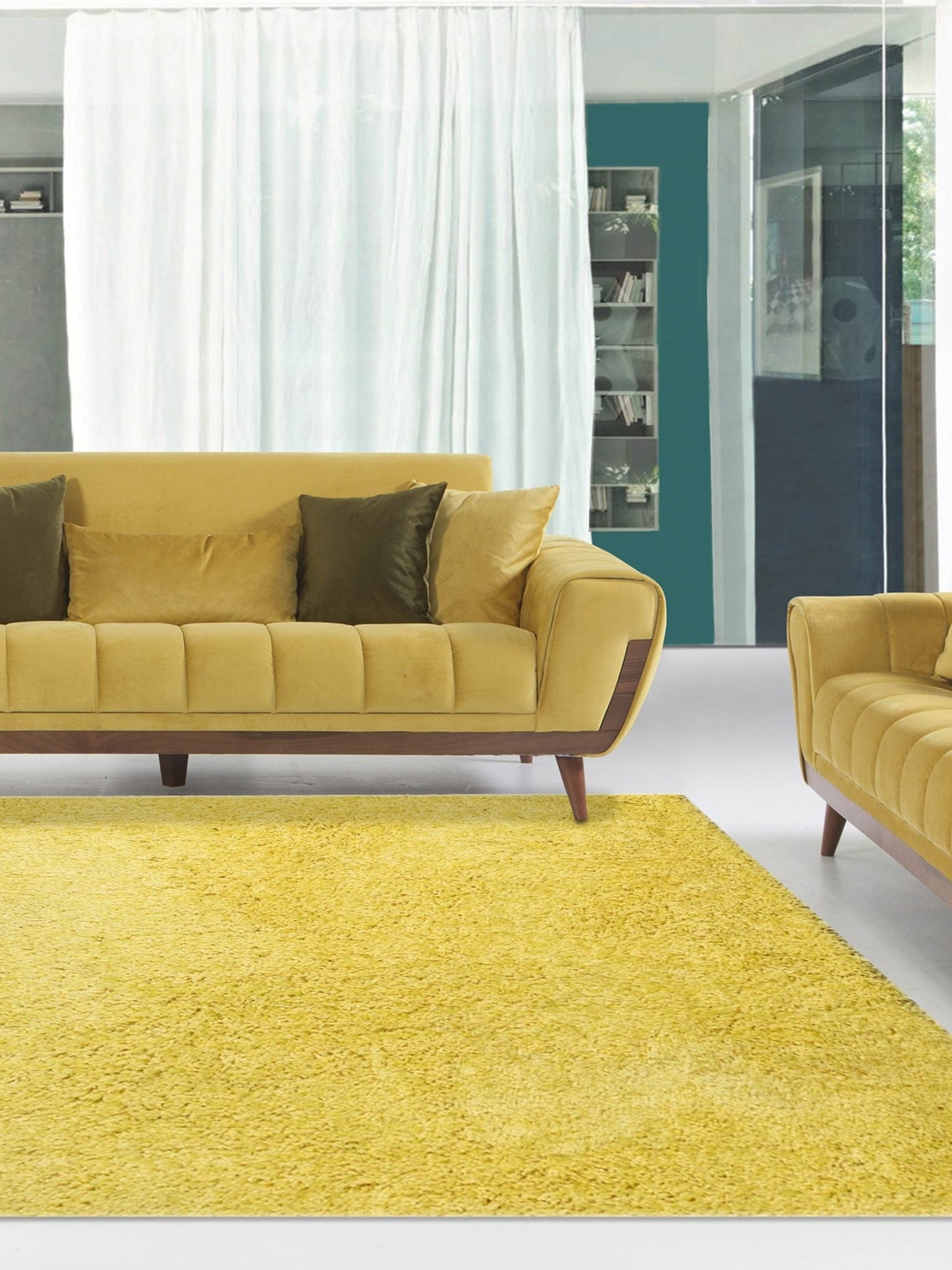 Limited Vale VL - 506 YELLOW Modern Woven Rug - Rugs - Limited - Atlanta Designer Rugs
