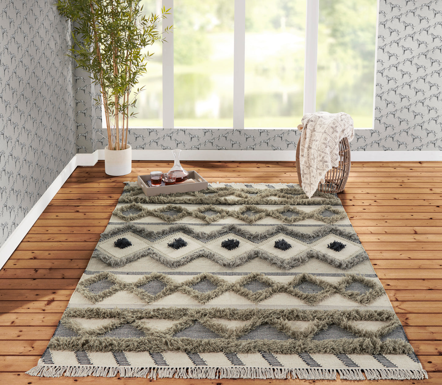 Novogratz Indio Sage Contemporary