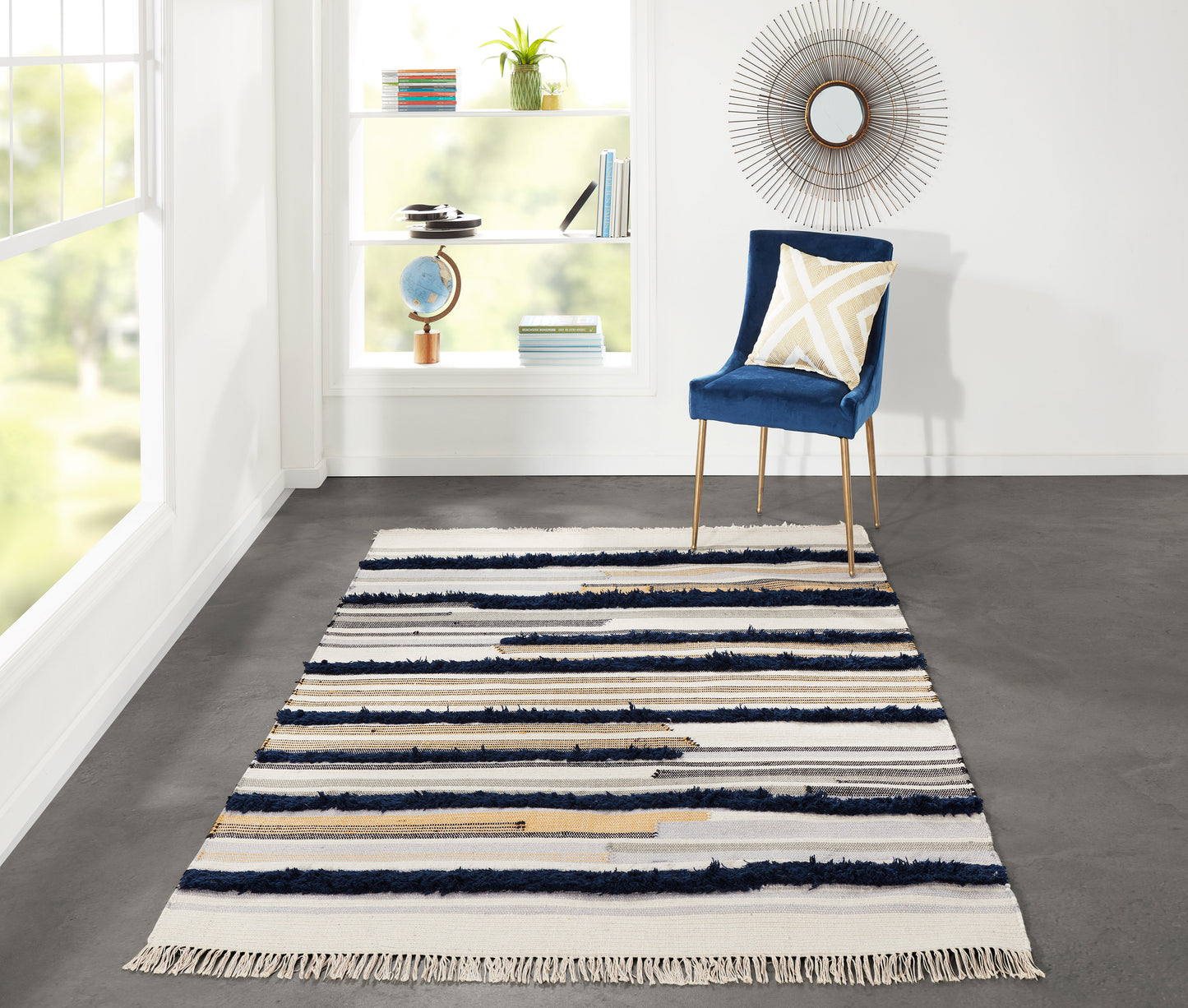 Novogratz Indio Navy Contemporary