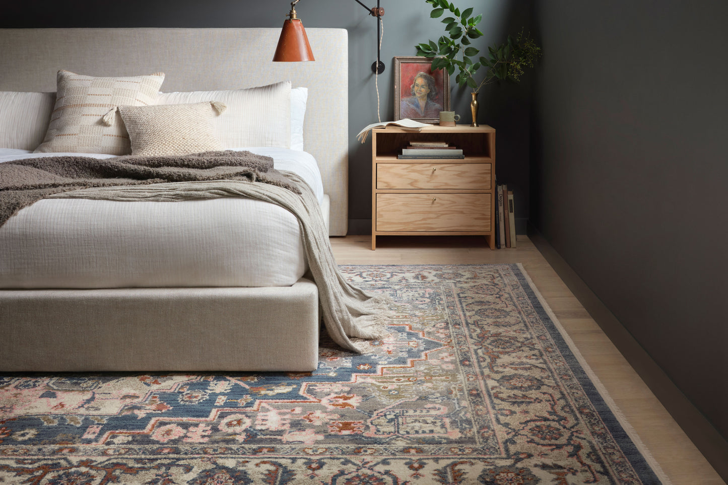 Magnolia Home by Joanna Gaines x Loloi Janey Indigo Multi Transitional