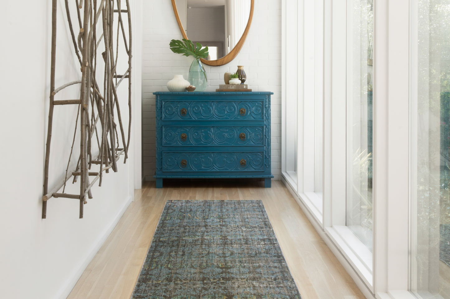 Loloi Javari Steel Lagoon Contemporary