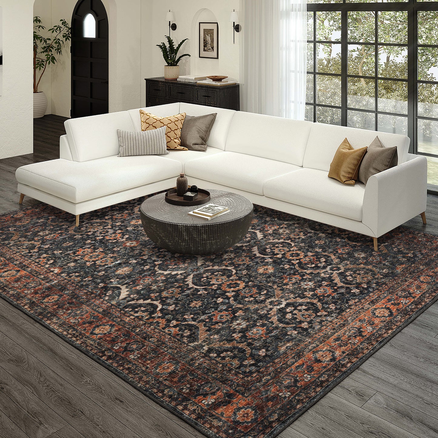 Dalyn Rugs Jericho Charcoal Traditional