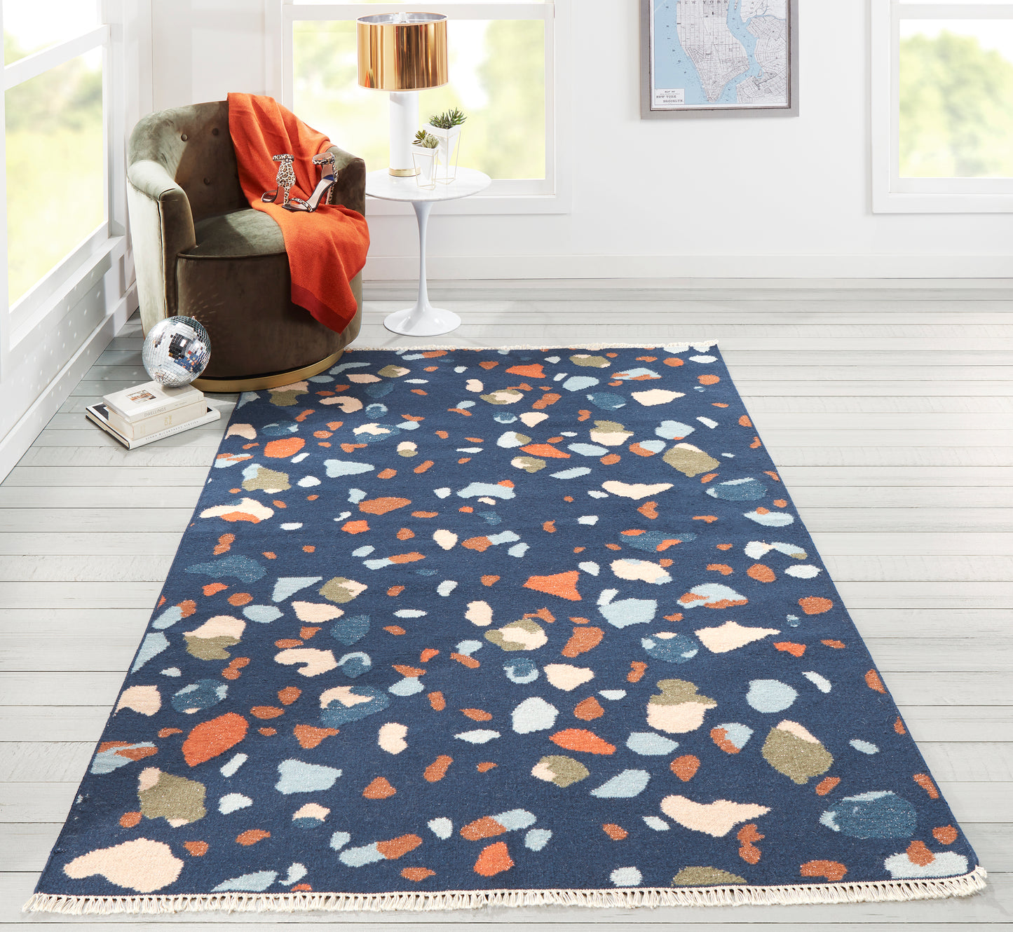 Novogratz Jem Navy Contemporary