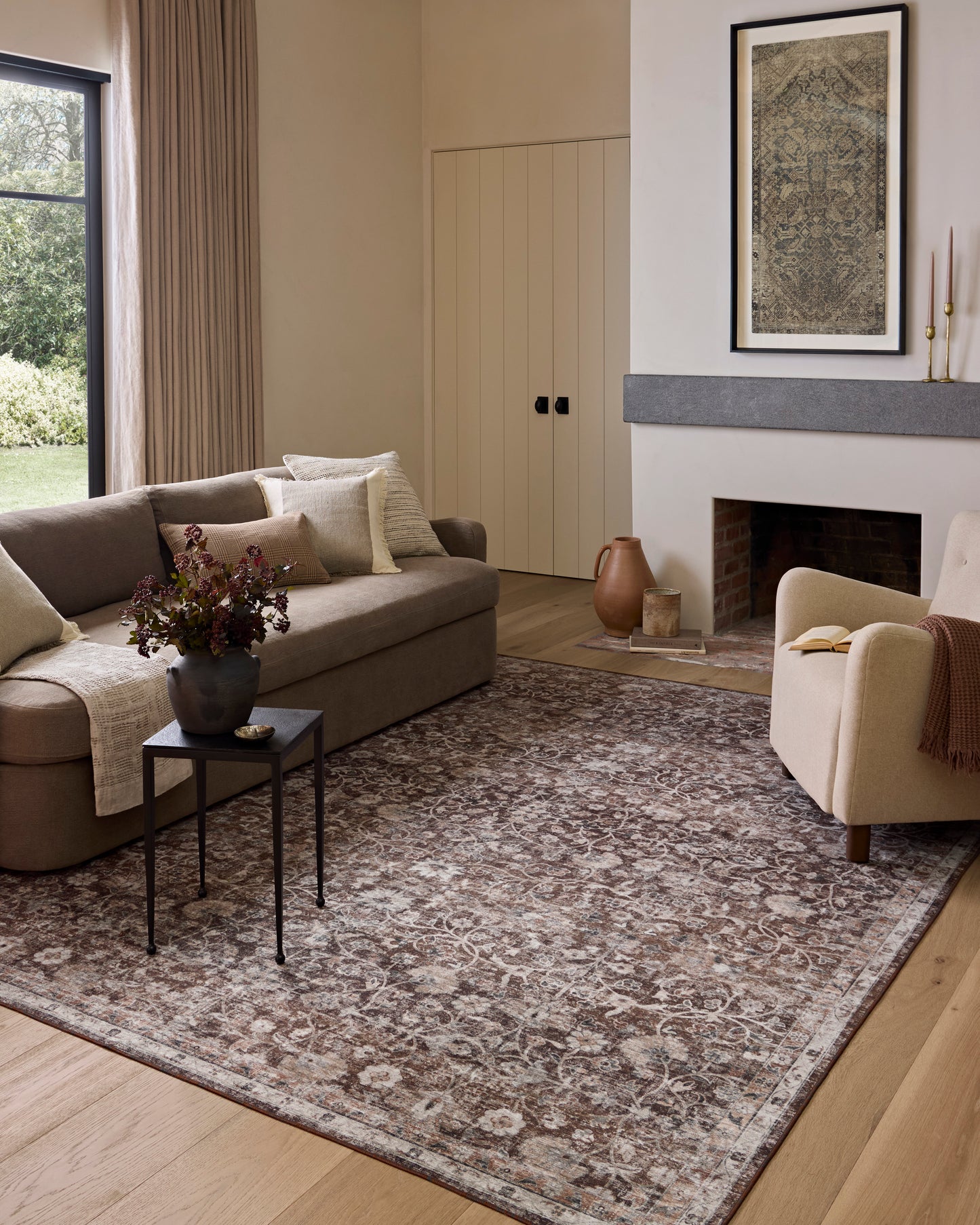 Amber Lewis x Loloi Josie Earth Natural Machine Washable