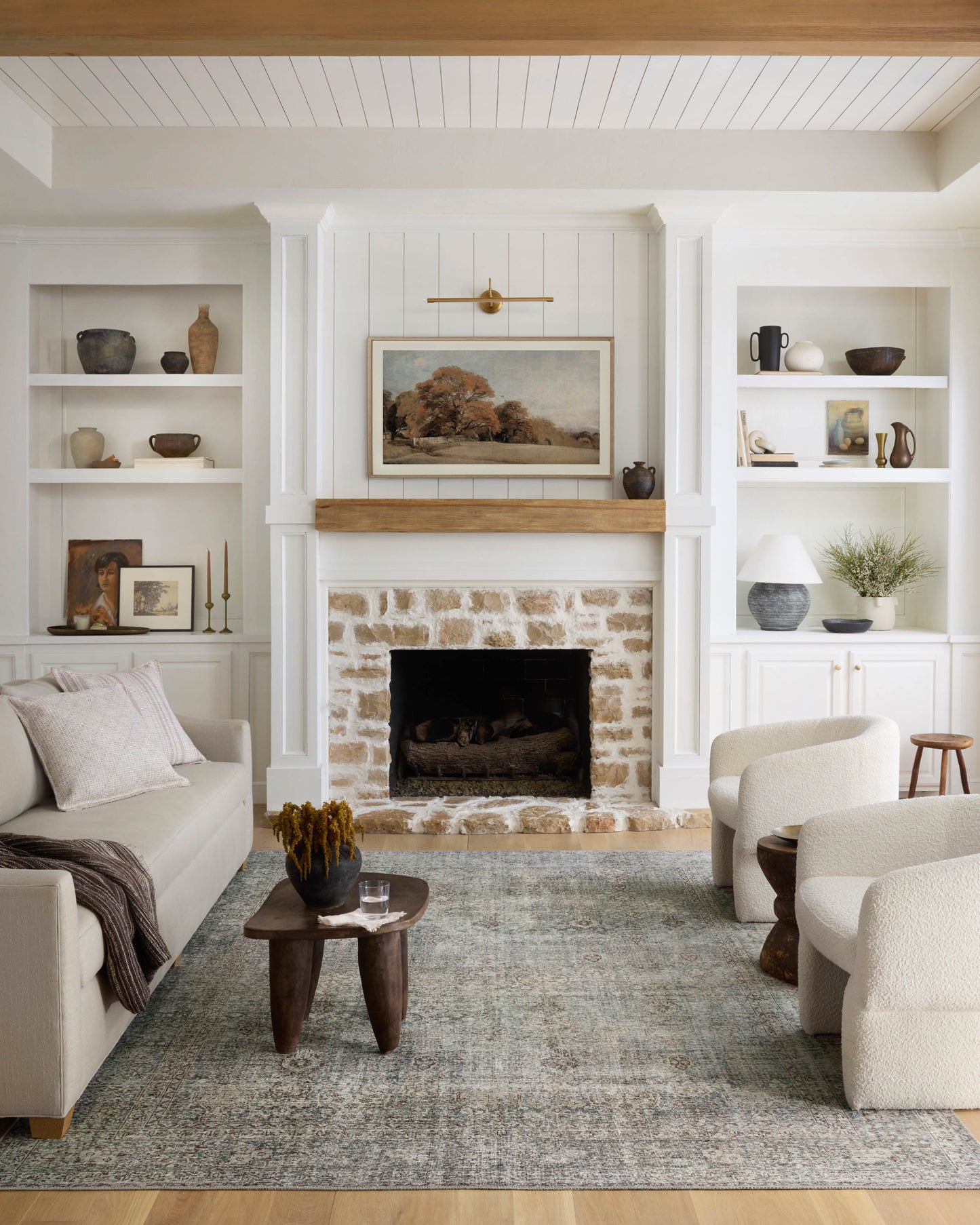 Chris Loves Julia x Loloi Jules Emerald Antique Ivory Traditional