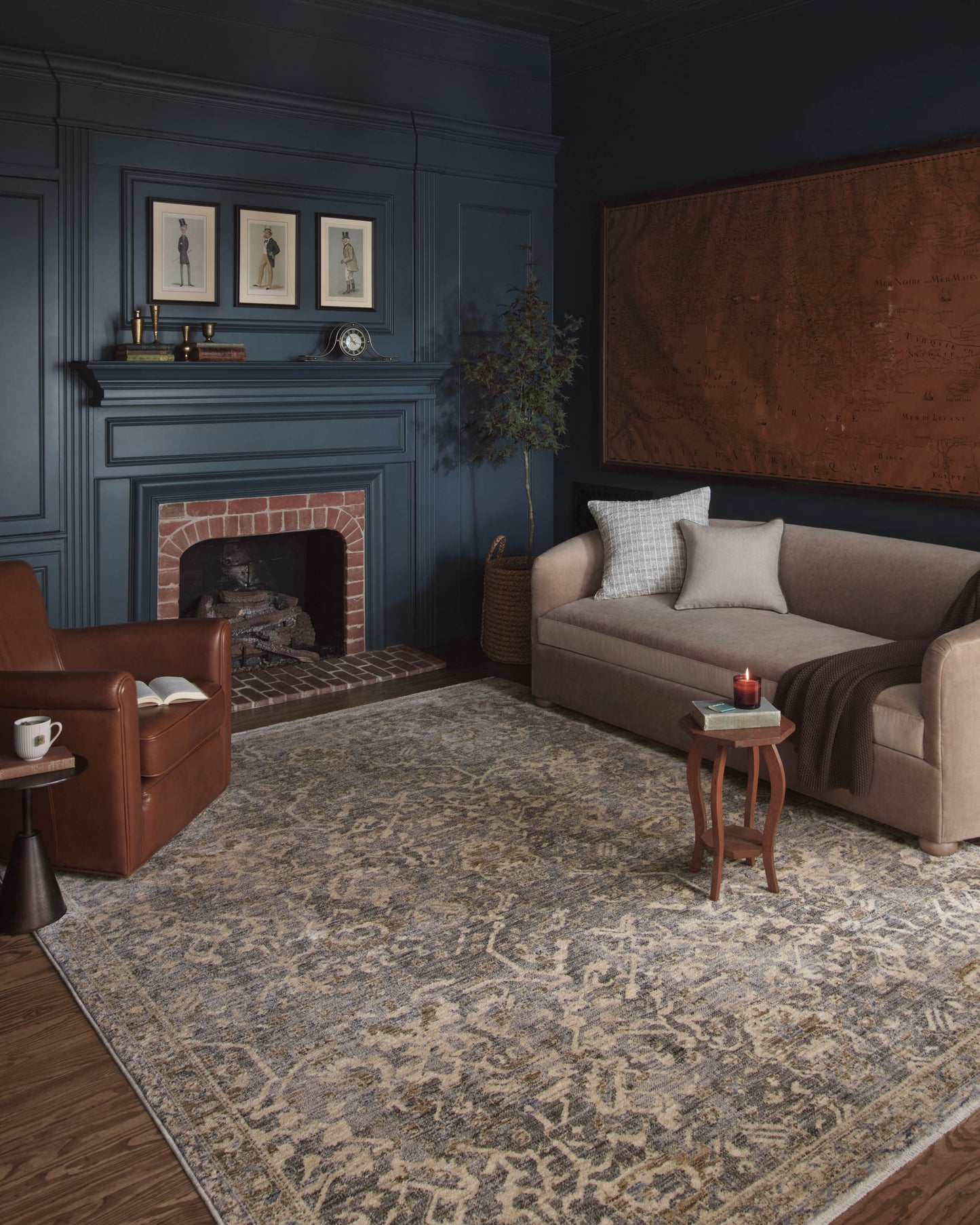 Magnolia Home by Joanna Gaines x Loloi Junie Blue Natural Traditional