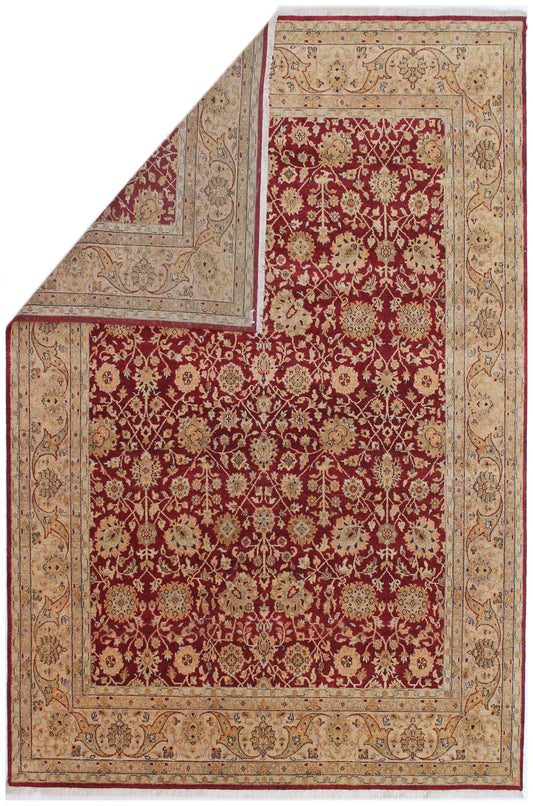 Anjani Carpets Hazi Zalili Jaipur 20 Red Gold Persian Hand Knotted Rugs