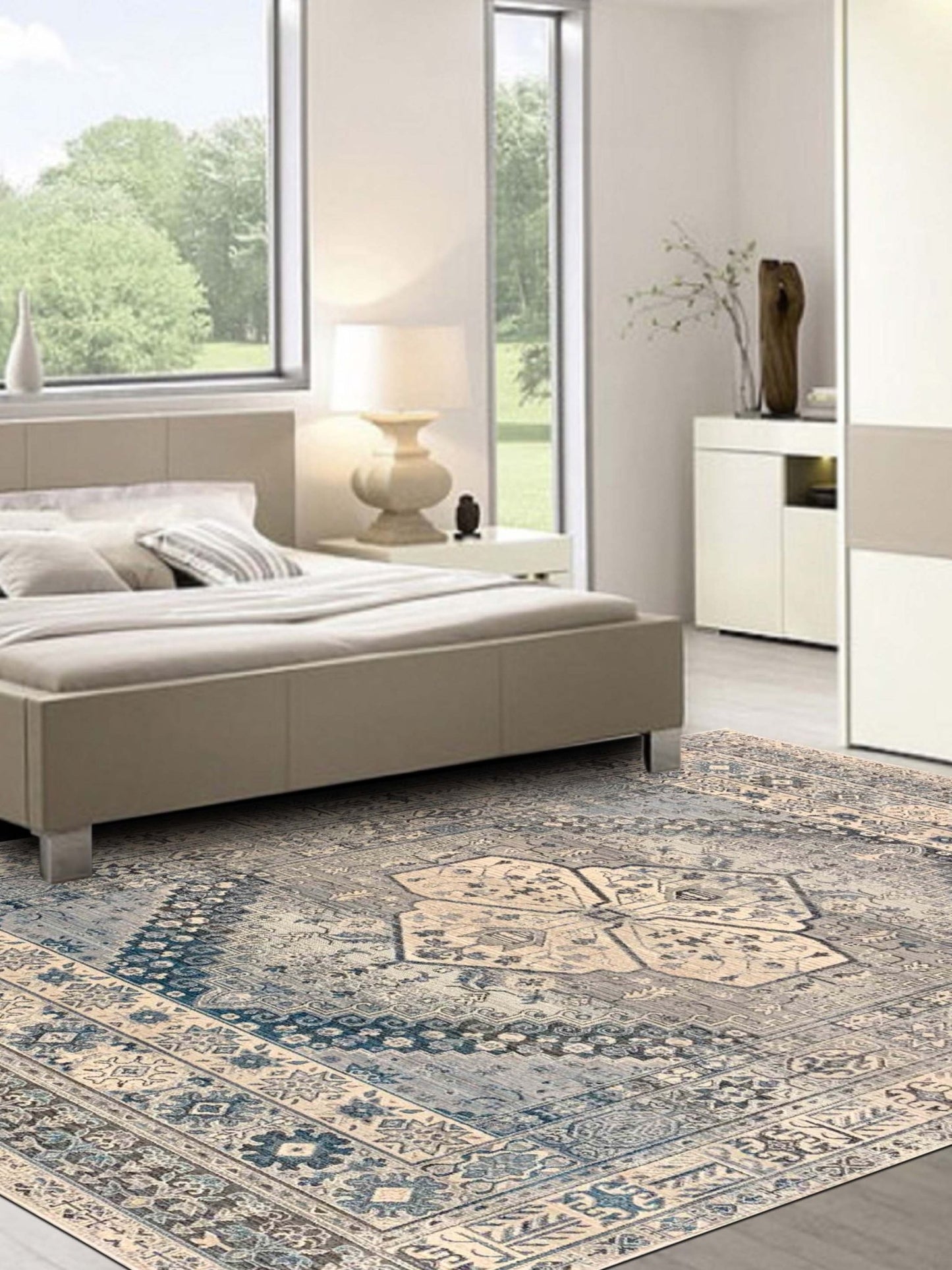 Artisan Kate Multi Gray Transitional Machinemade Rug - Rugs - Artisan - Atlanta Designer Rugs