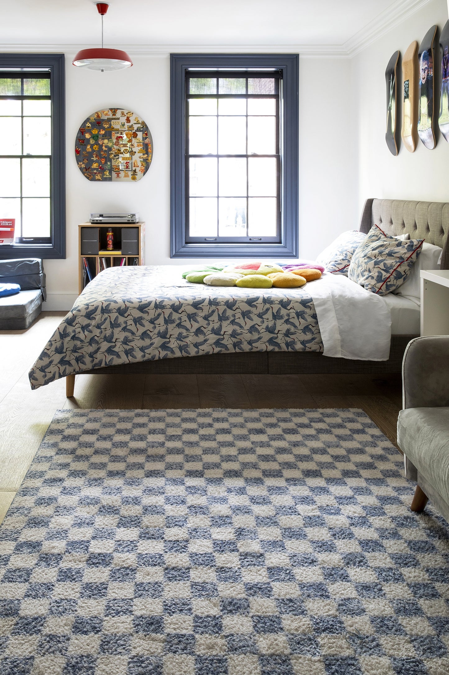 Novogratz Kaia Blue Contemporary