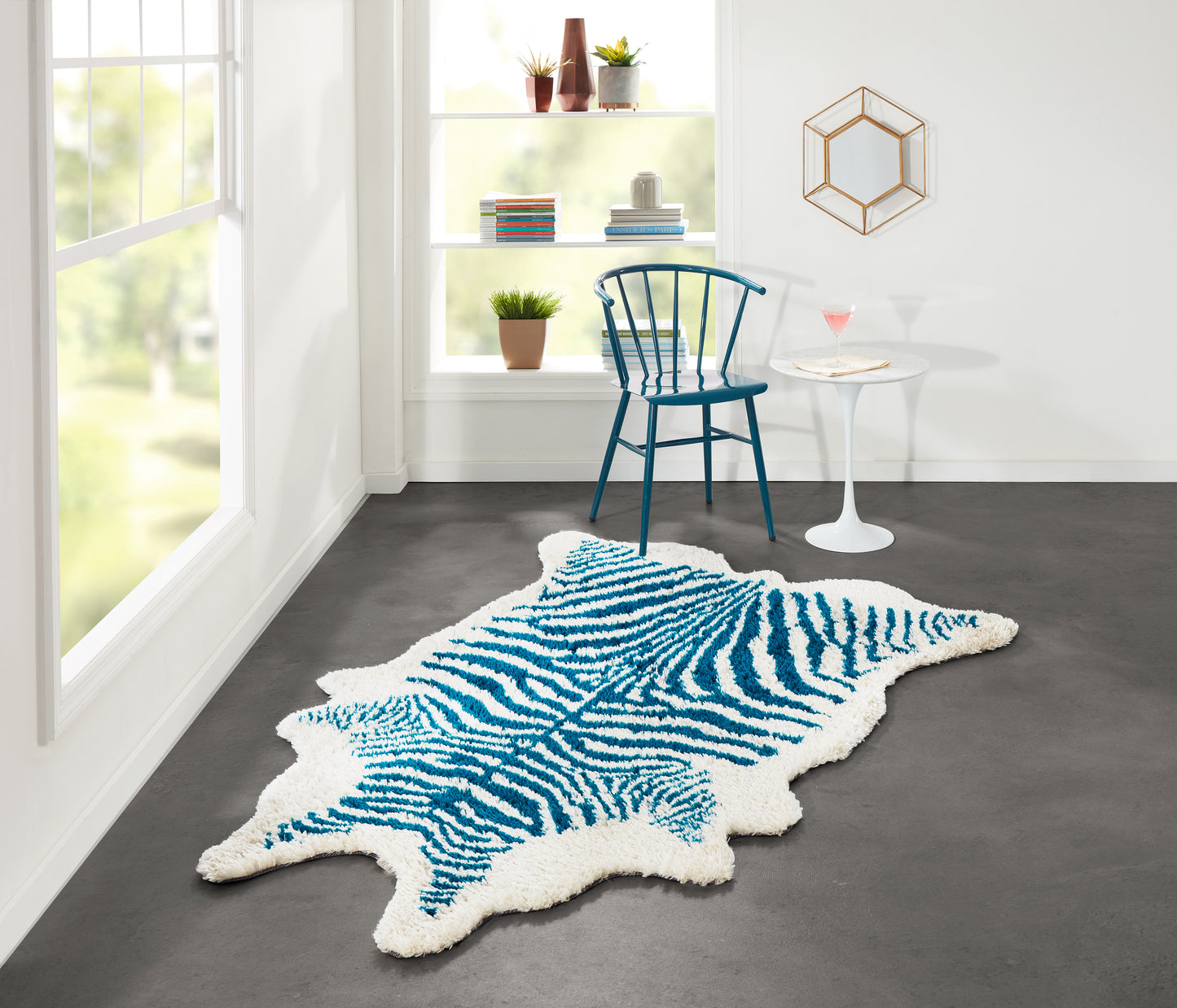 Novogratz Kalahari Turquoise Contemporary