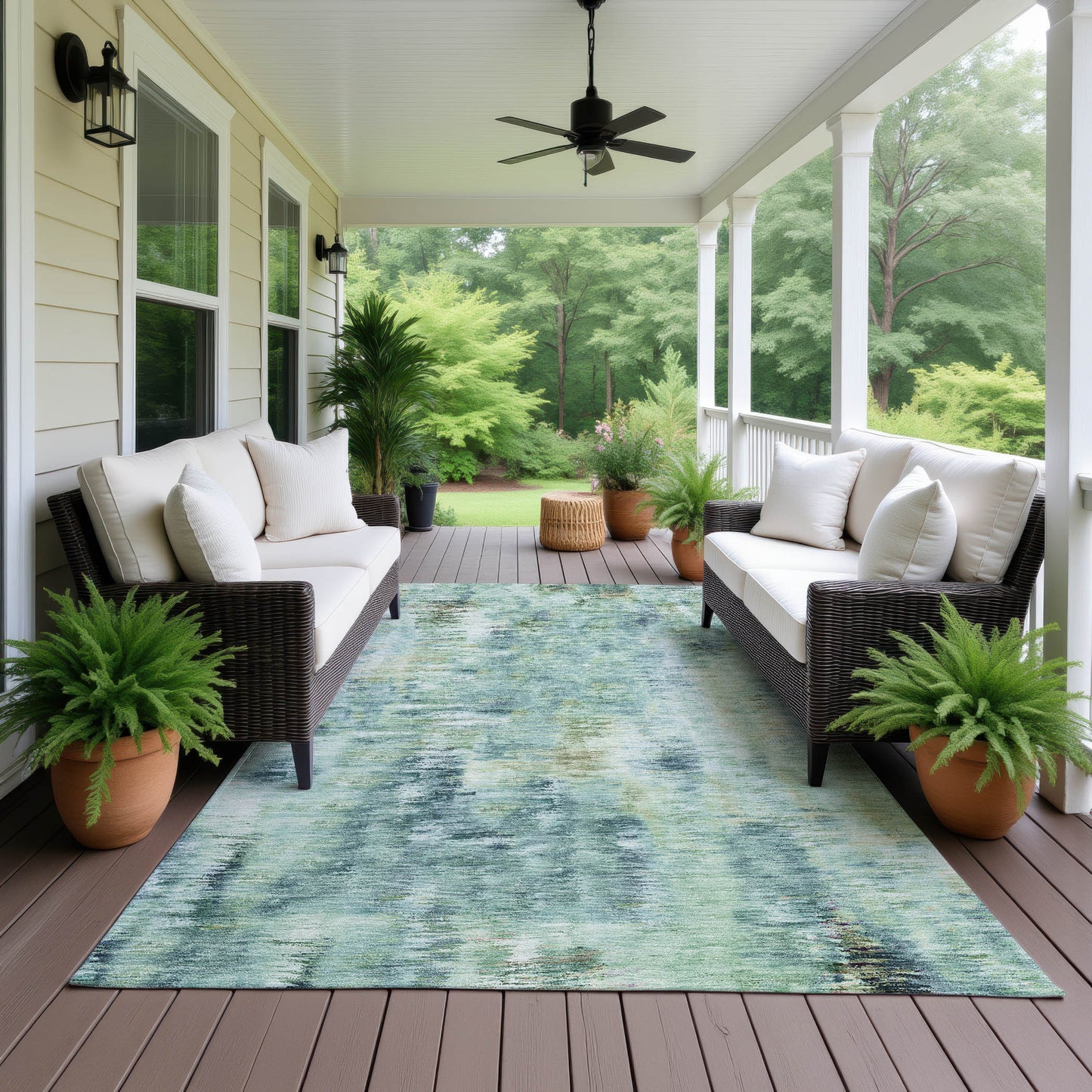 Dalyn Rugs Kochi Teal Transitional
