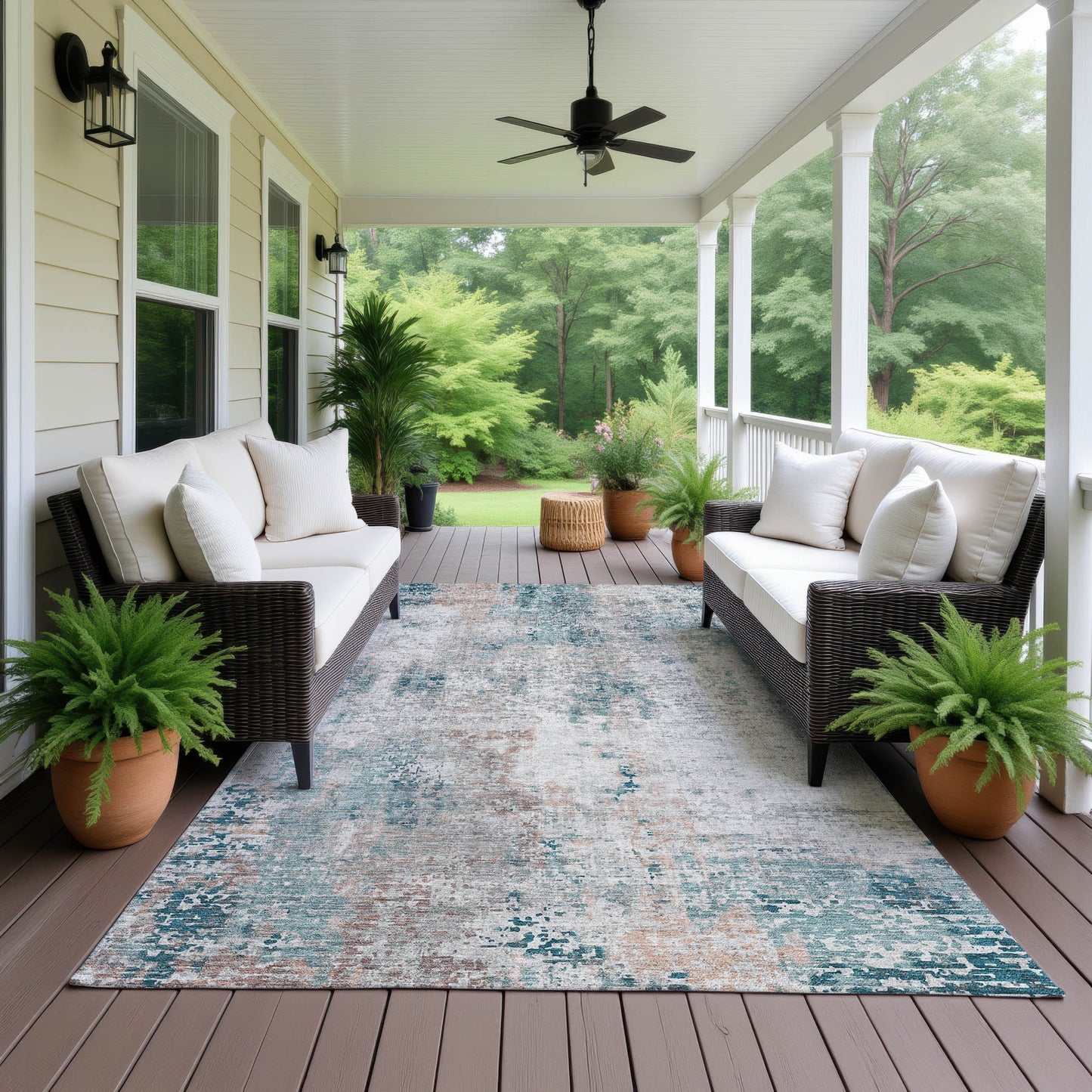 Dalyn Rugs Kochi Teal Transitional