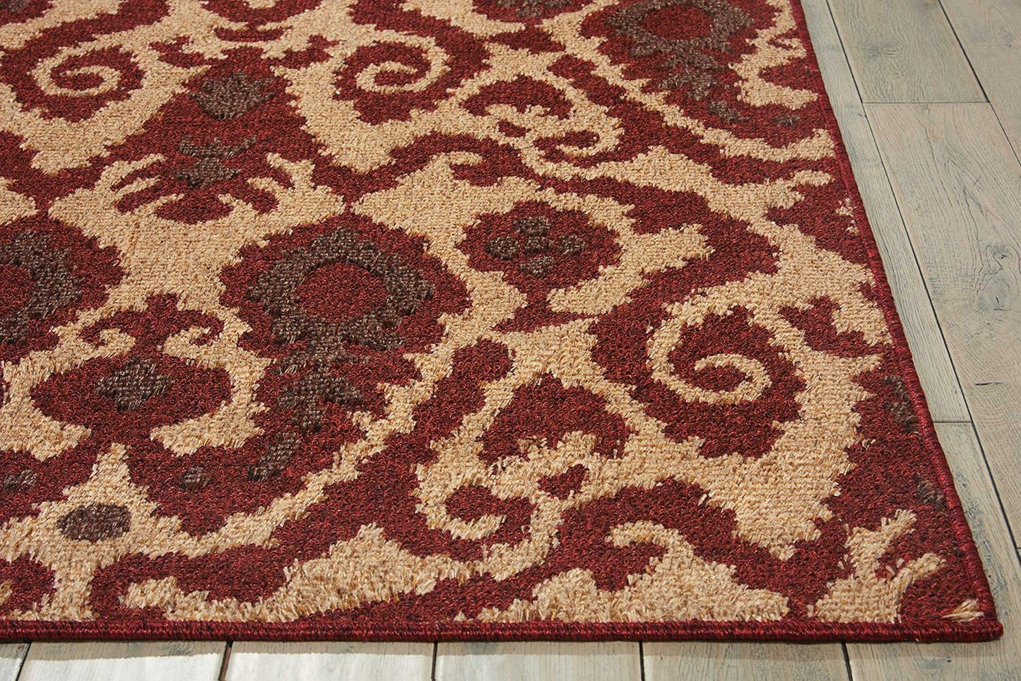 Nourison Home Kindred KIN09 Ivory Red   Woven Rug