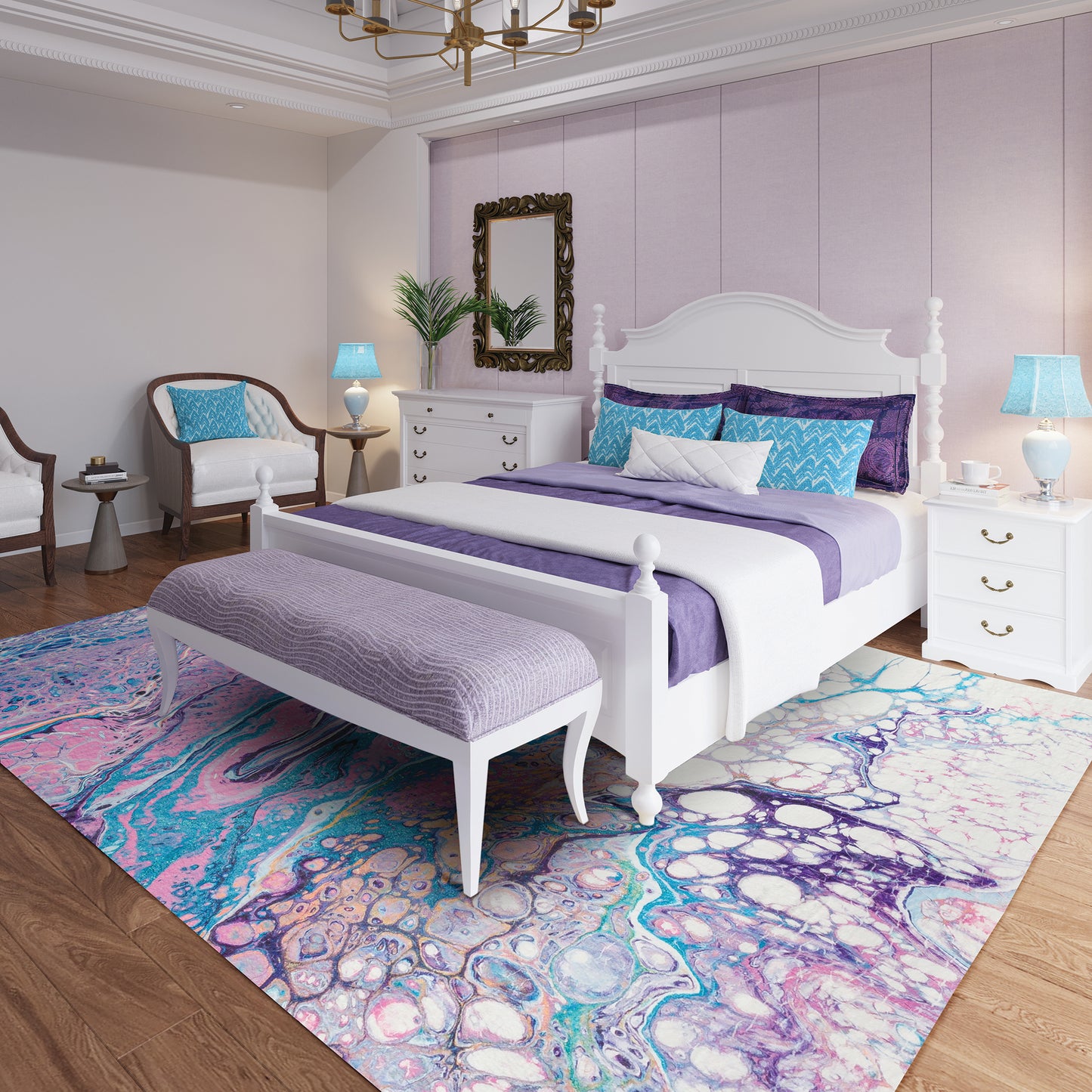 Dalyn Rugs Kikiamo Lavender Contemporary