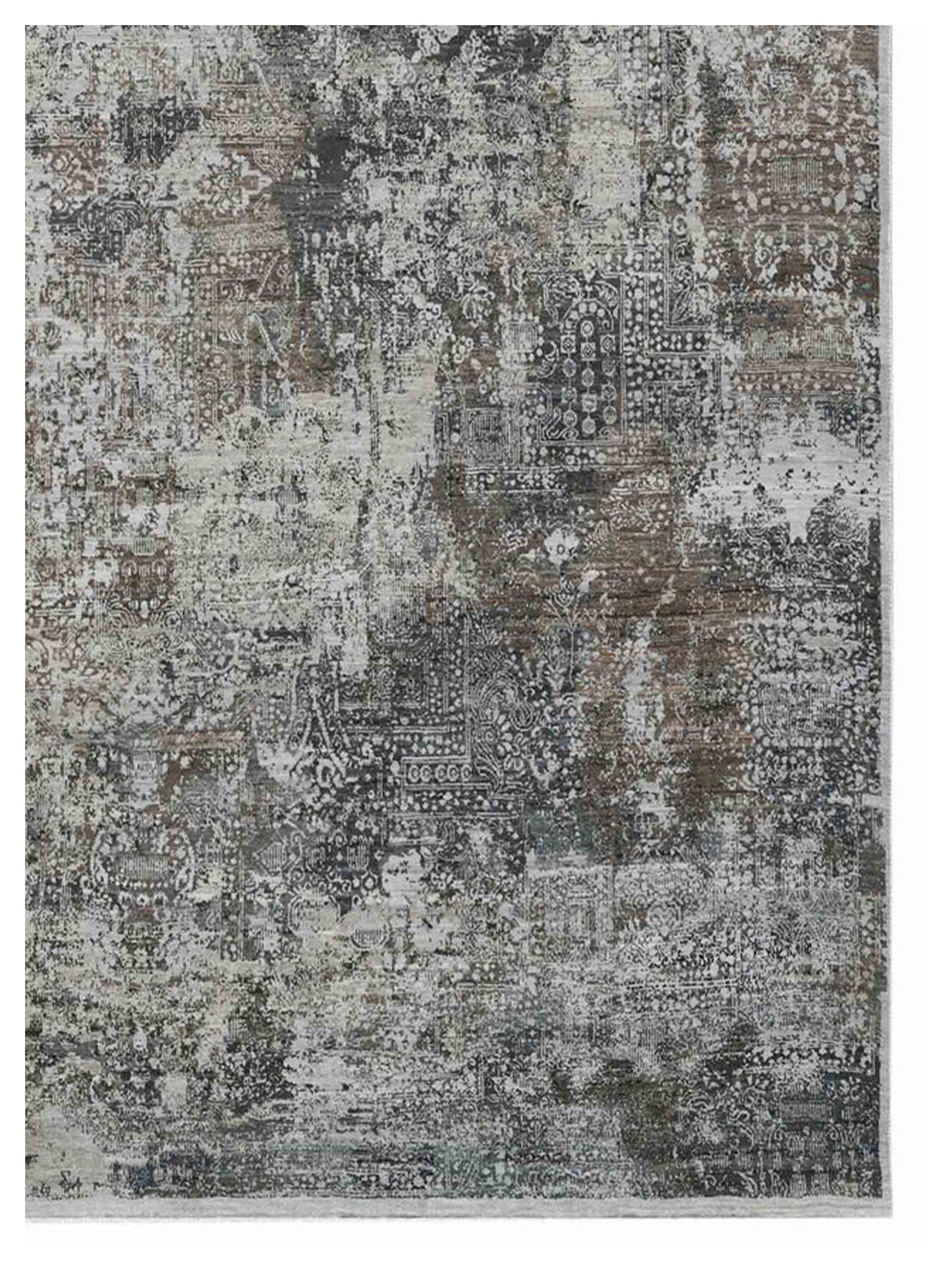 Limited KEMSEY KE-655 Mushroom Transitional Knotted Rug