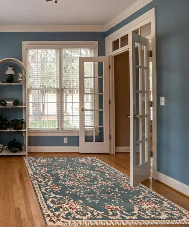 Kas Avalon 5602 Slate Blue Traditional Machine Woven Rug