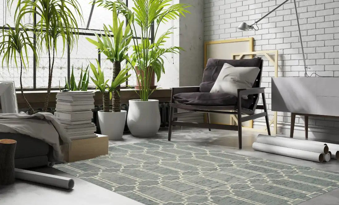 Kas Gramercy 1631 Blue Transitional Hand Tufted Rug