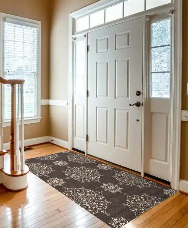 Kas Harbor 4207 Charcoal Indoor/Outdoor Hand Hooked Rug