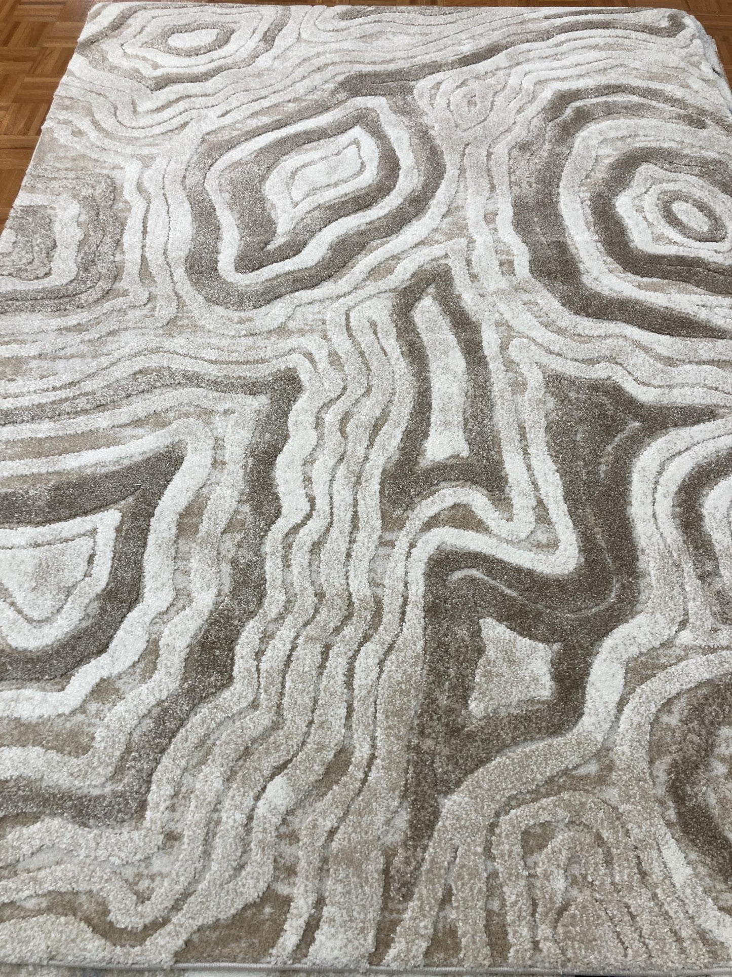 Kas Alden 0301 Ivory Transitional Machine Woven Rug