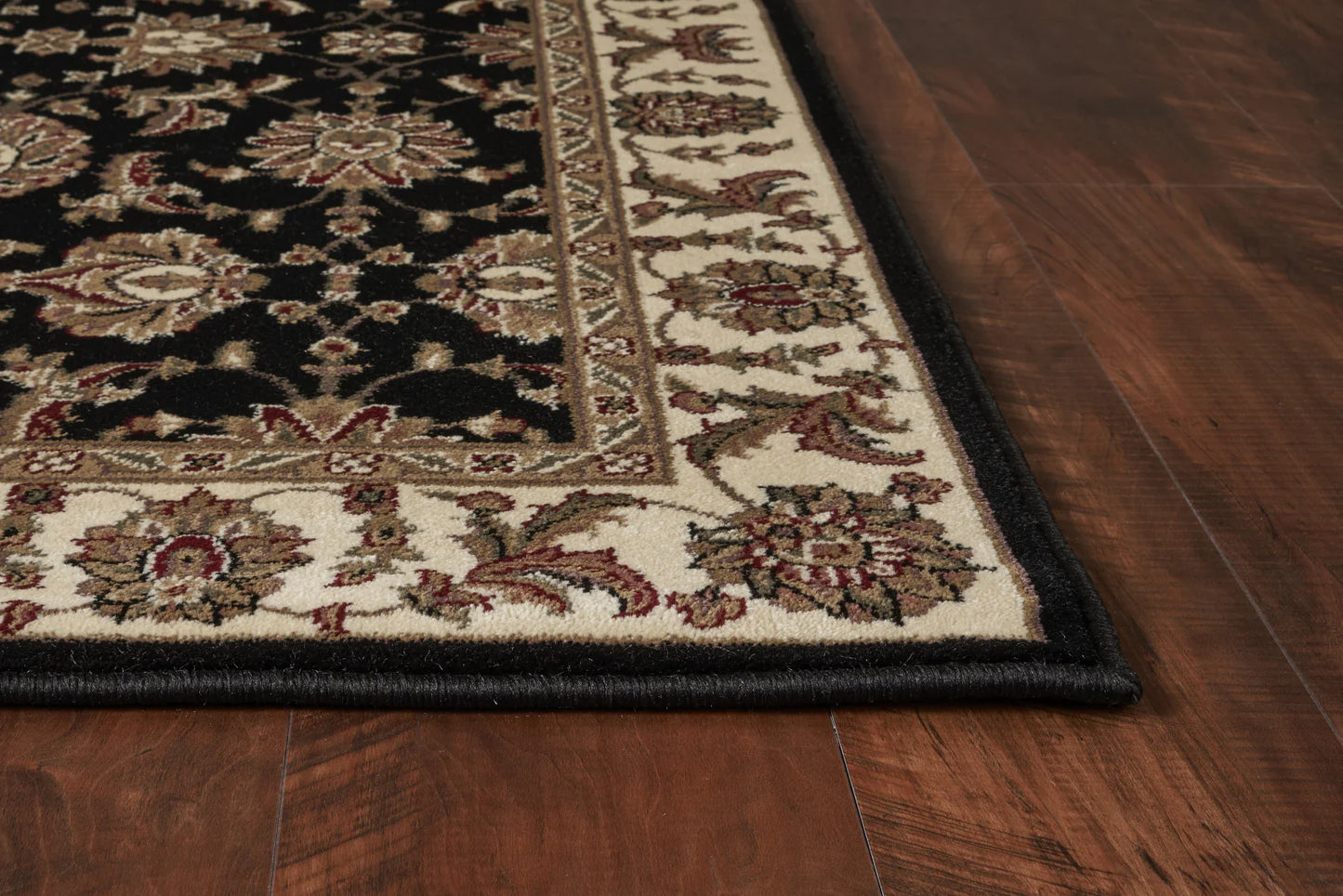 Kas Cambridge 7313 Black Ivory Traditional Machine Woven Rug