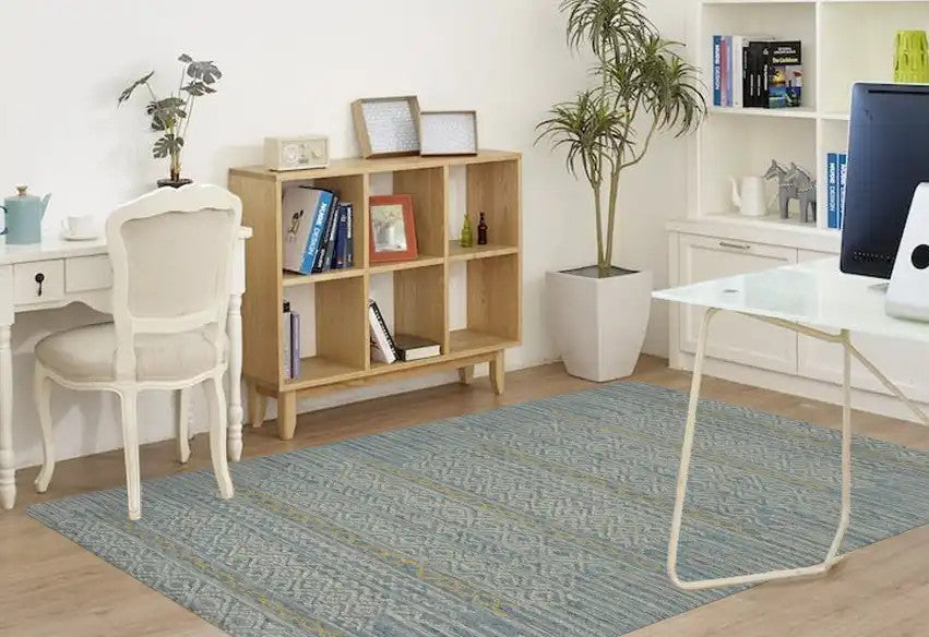 Kas Hudson 2466 Blue Transitional Hand Tufted Rug