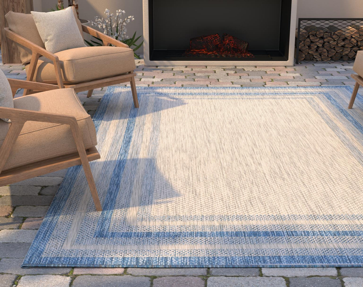 Kas Provo 5756 Grey Denim Indoor/Outdoor Machine Woven Rug