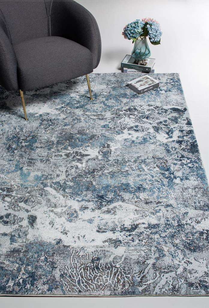 Kas Roxy 2804 Grey Blue Transitional Machine Woven Rug